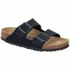 Birkenstock Womens Arizona Soft Footbed Suede Leather Casual Sandals - Narrow