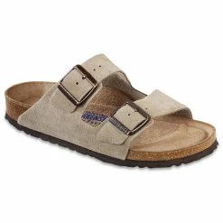 Birkenstock Mens Arizona Soft Footbed Suede Casual Sandals