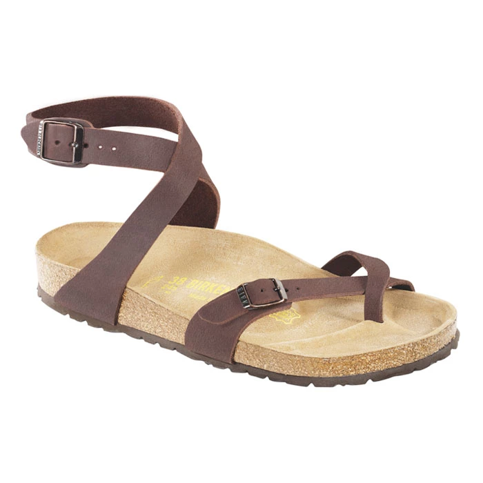 Birkenstock Women's Yara Mocha Birkibuc Casual Sandals 1 Birkenstock Women's Yara Mocha Birkibuc Casual Sandals