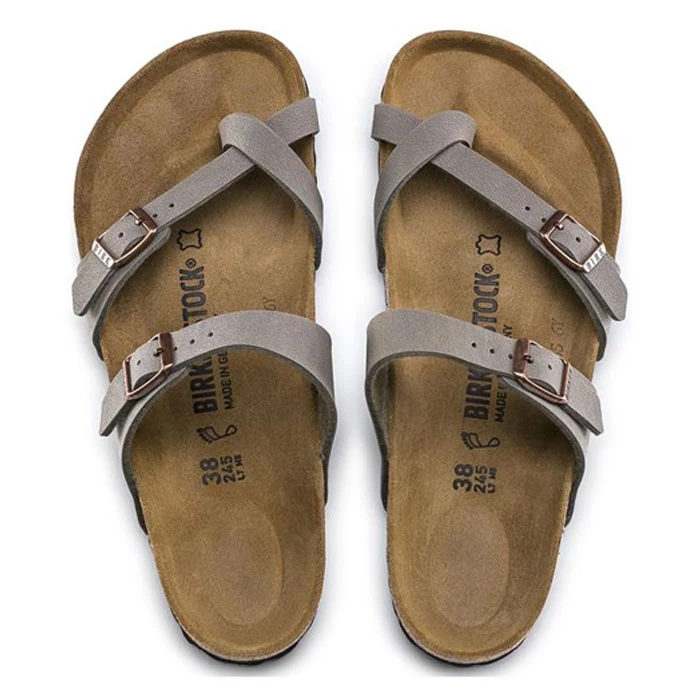 Birkenstock Women's Mayari Birkibuc Casual Sandals Stone - Image 2