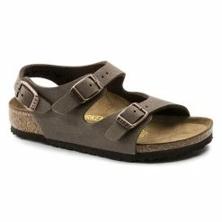Birkenstock Kids Roma Birkibuc Casual Sandals Mocha